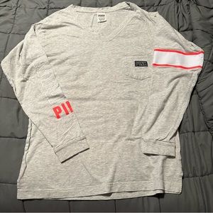 Victoria’s Secret Pink Long-Sleeve V-Nevk T-Shirt